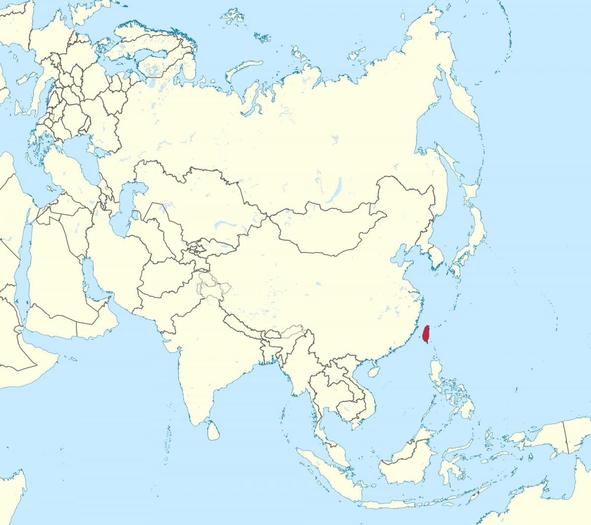 Тайвань карта в Азії