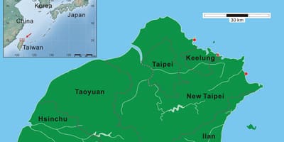 Півночі Тайваню карті