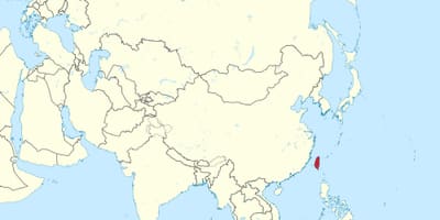 Тайвань карта в Азії