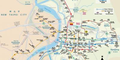 Тайвань Тайбей MRT карті
