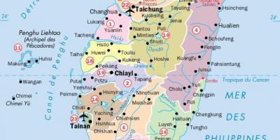 Карта міст Тайваню